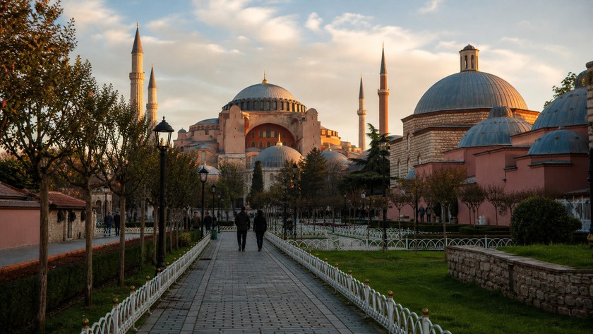 Ayasofya çevresinde Tarihi Yarımada yürüyüş rotası