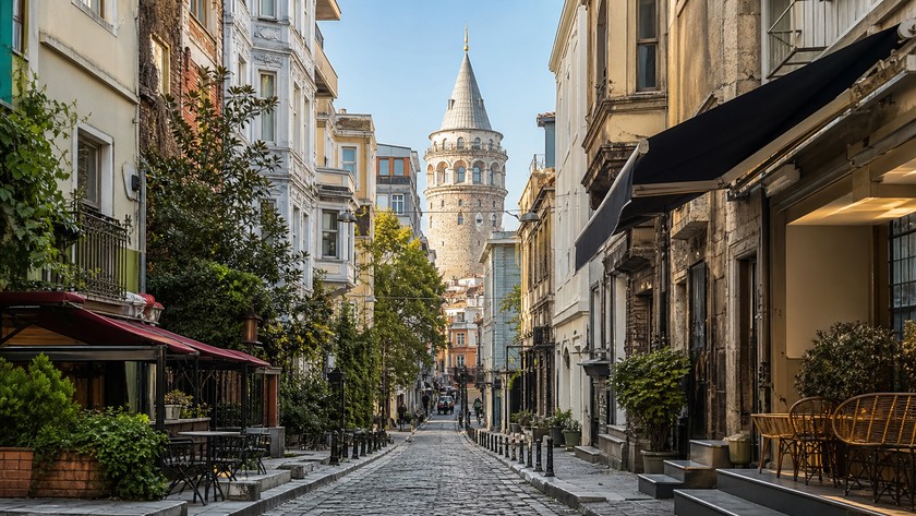 Galata Kulesi çevresindeki tarihi sokaklar
