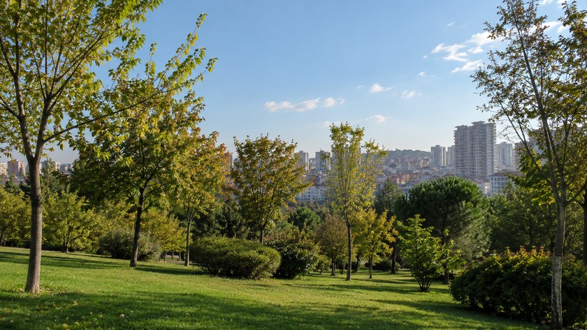 Ümraniye’de sade kent bahçesi peyzajı